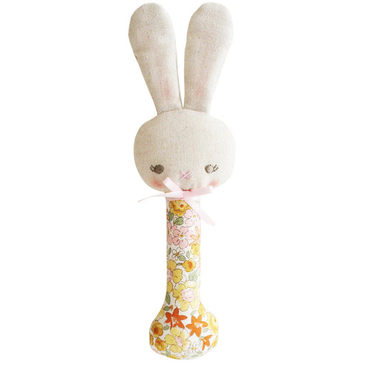 Baby Bunny Stick Rattle- Sweet Marigold