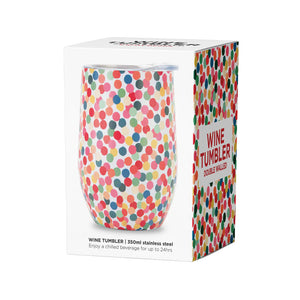 Double Walled Wine Tumbler - Confetti