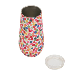 Double Walled Sparkling Flute- Confetti