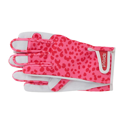 Sprout Goatskin Gloves | Cheetah Spot Pink