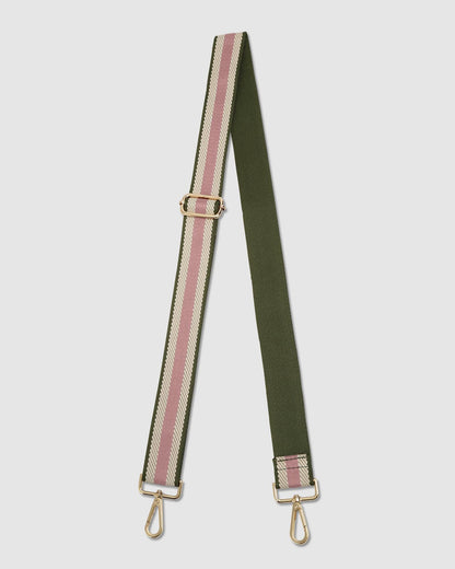 Louenhide Stripe Webbing Bag Strap | Pink/Khaki