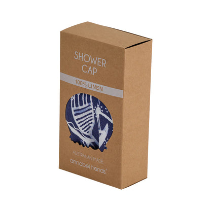 Shower Cap - Cotton - Navy Natives