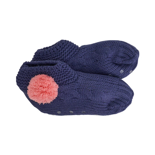 Slouchy Slipper | Navy & Pink