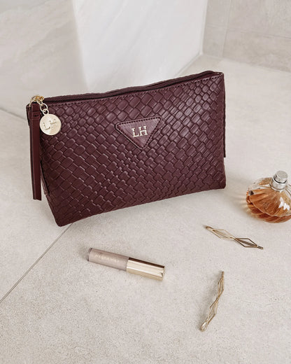 Carlo Makeup Bag | Burgundy