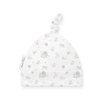 Posie Floral Pointelle Knot Hat