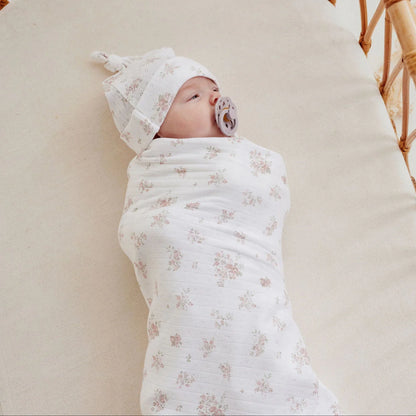 Posie Floral Pointelle Baby Wrap