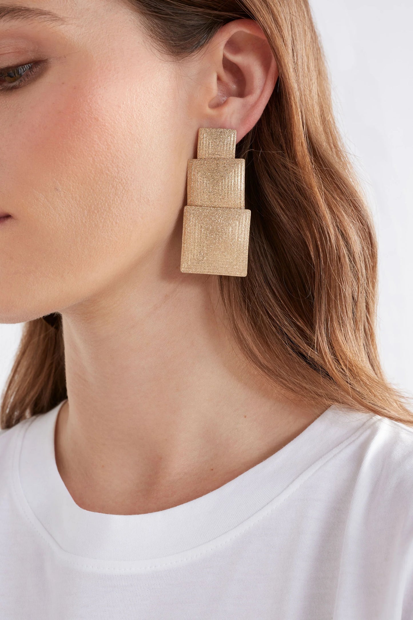 Metri Drop Earring | Gunmetal