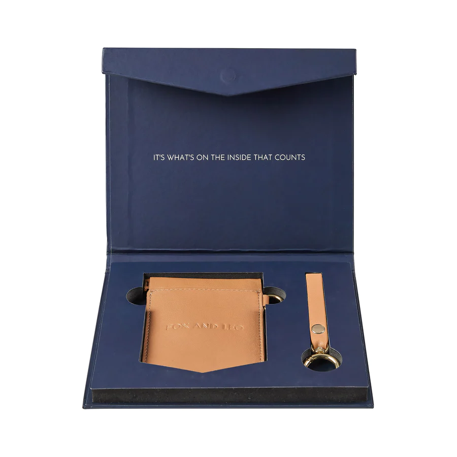 Fox & Leo Pocket Rocket Cardholder- Tan