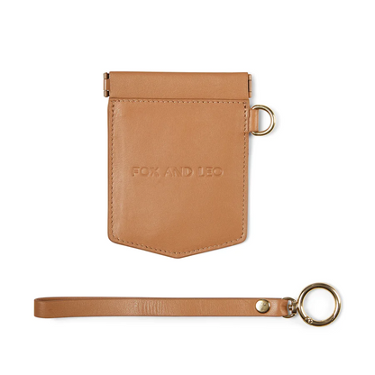 Fox & Leo Pocket Rocket Cardholder- Tan