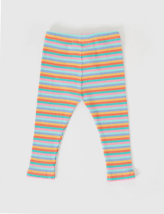 Rib Leggings | Candy Stripe