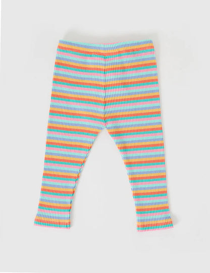 Rib Leggings | Candy Stripe