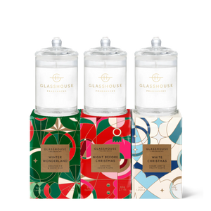 Glasshouse Christmas Trio- 3x 60g Candles