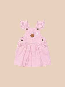 CANDY STRIPE PINAFORE- BUBBLEGUM STRIPE