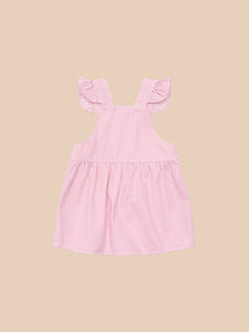 CANDY STRIPE PINAFORE- BUBBLEGUM STRIPE