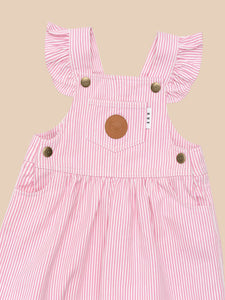 CANDY STRIPE PINAFORE- BUBBLEGUM STRIPE