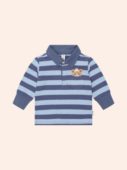 Peeping Hux Blue Stripe Polo