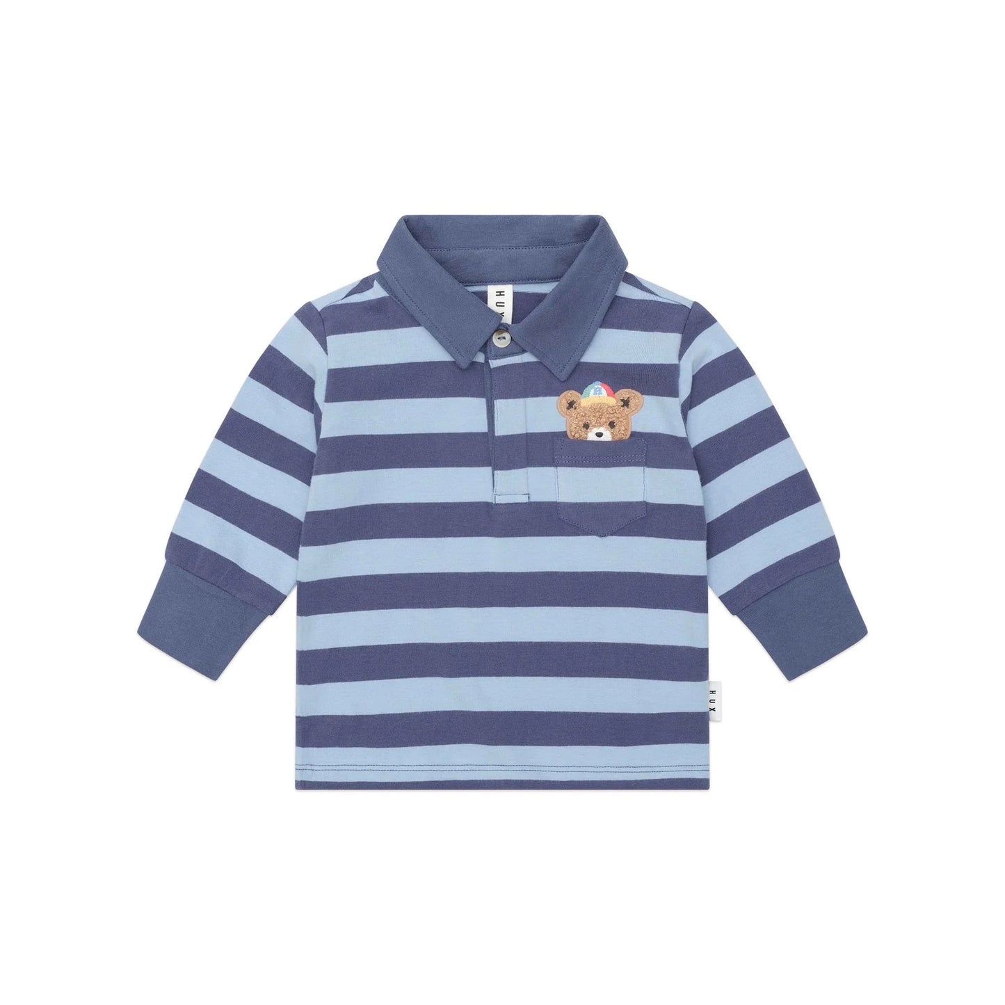 Peeping Hux Blue Stripe Polo