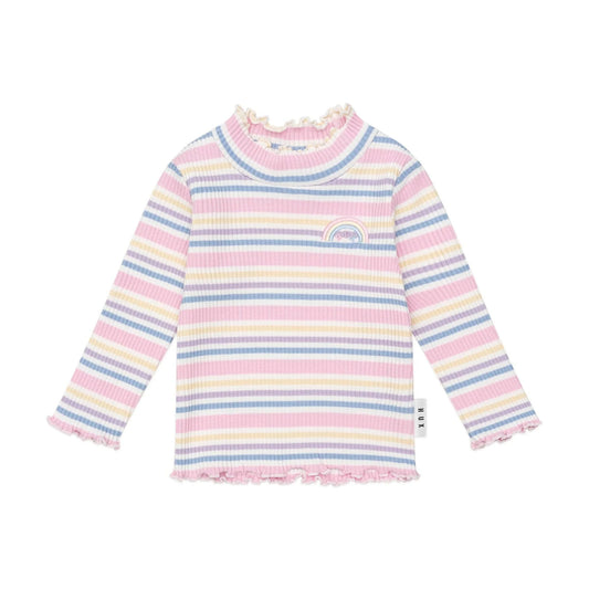 Rainbow Stripe Rib Skivvy