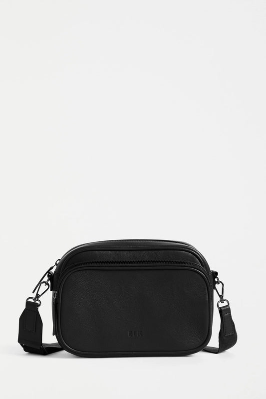 Elk Kassel Leather Crossbody Bag | Black