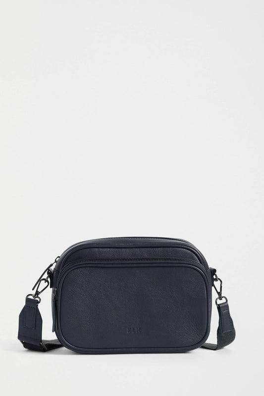 Elk Kassel Leather Crossbody Bag | Navy