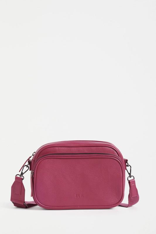 Elk Kassel Leather Crossbody Bag | Fuschia