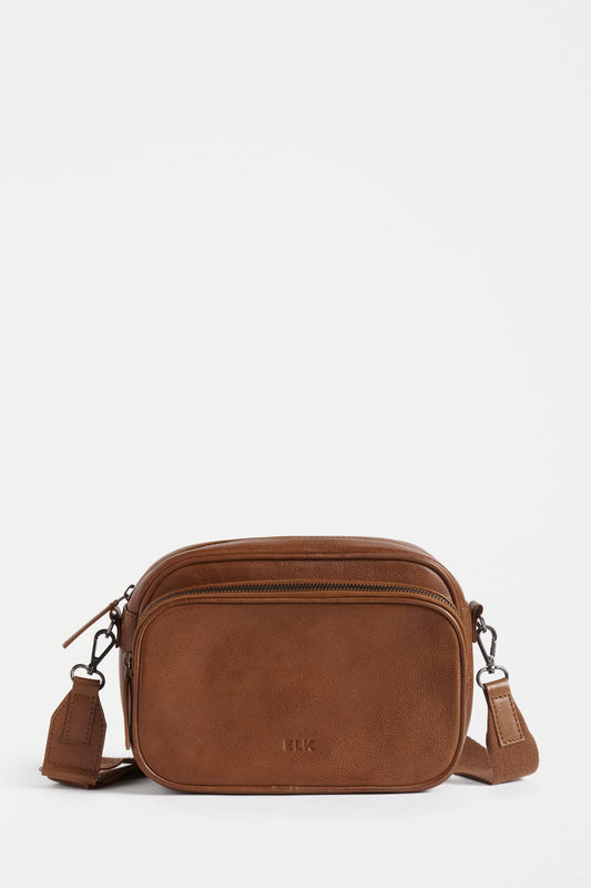 Elk Kassel Leather Crossbody Bag | Tan