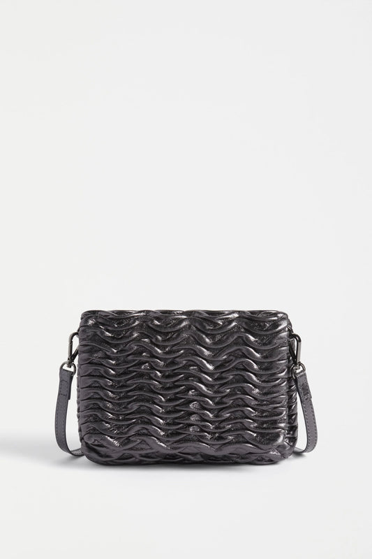 Elk Plissi Crossbody Bag | Gunmetal