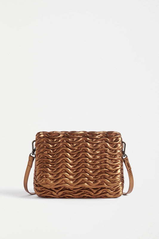 Elk Plissi Crossbody Bag | Bronze