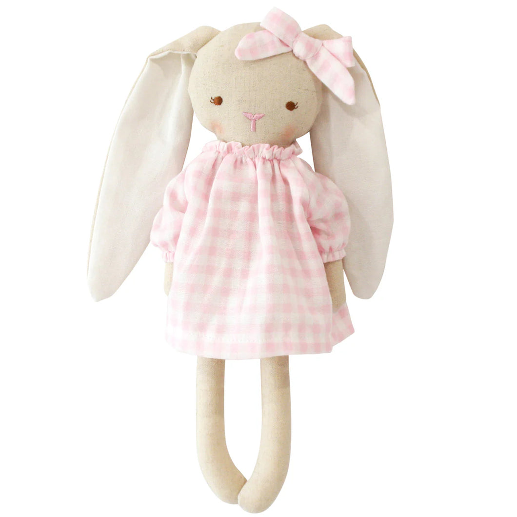 Pixie Bunny- Pink Gingham 29cm