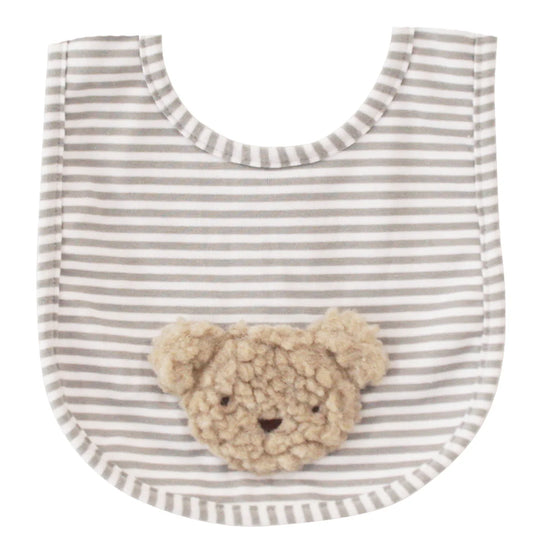 Sherpa Bear Bib- Oatmeal