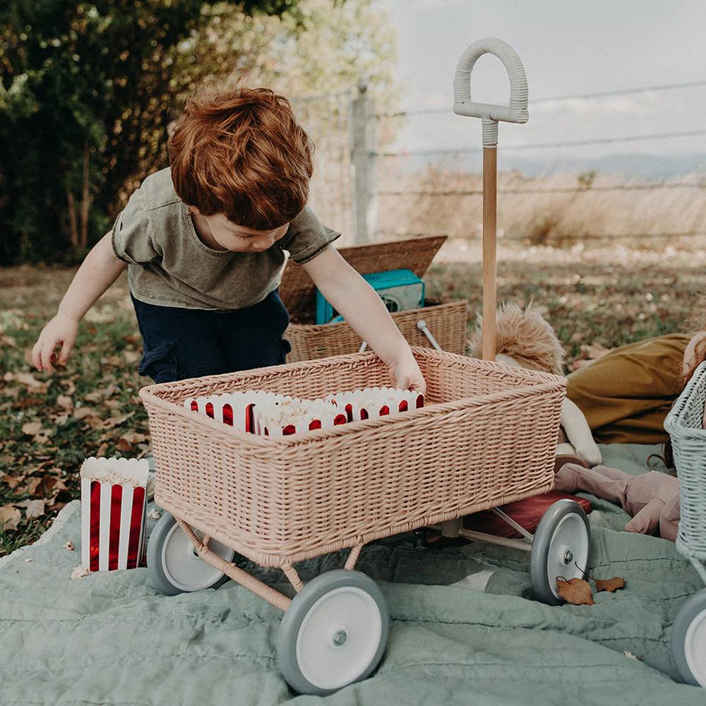 Rattan Wonder Wagon | Rose