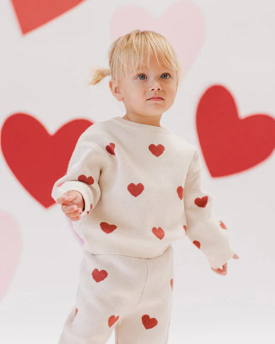 Heart Knit Sweater | Natural