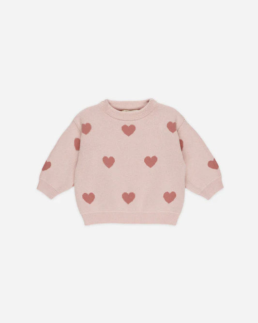 Heart Knit Sweater | Bubblegum