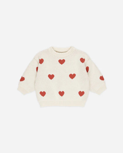 Heart Knit Sweater | Natural