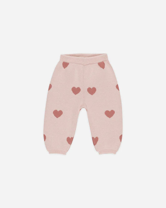 Heart Knit Pants | Bubblegum