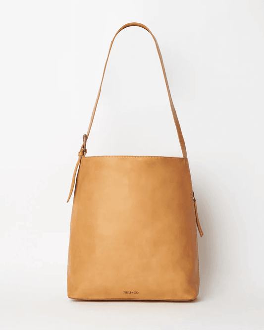 Juju & Co. Bucket Tote- Tan