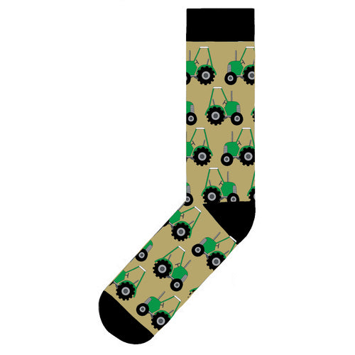 Green Tractors Cotton Socks