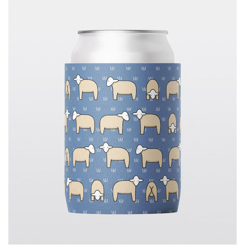 Sheep on Blue - Stubby Holder