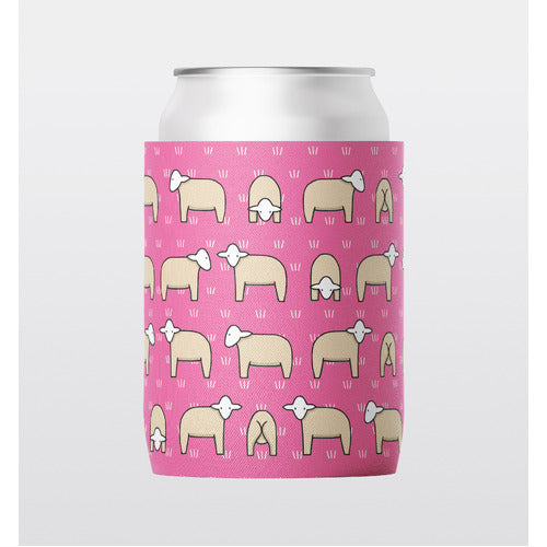 Sheep on Pink - Stubby Holder