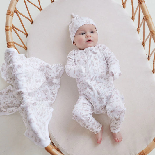 Woodland Mouse Zip Romper