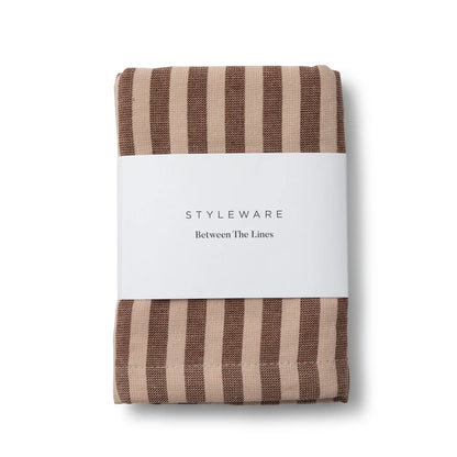 Between The Lines Tea Towel | Choc Malt Print