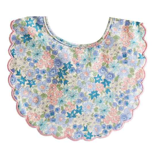 Scallop Bib- Liberty Blue