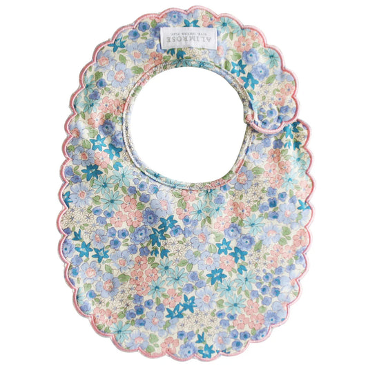 Scallop Bib- Liberty Blue