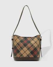 Load image into Gallery viewer, Abbey Shoulder Bag- Plaid Chocolate
