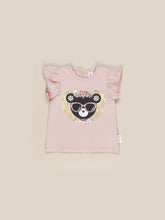 Load image into Gallery viewer, Floral Huxbear Frill T-Shirt- Rose
