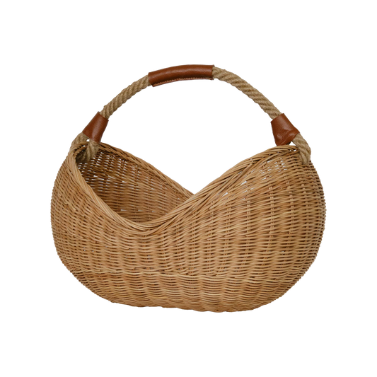 Rattan Half Moon Basket