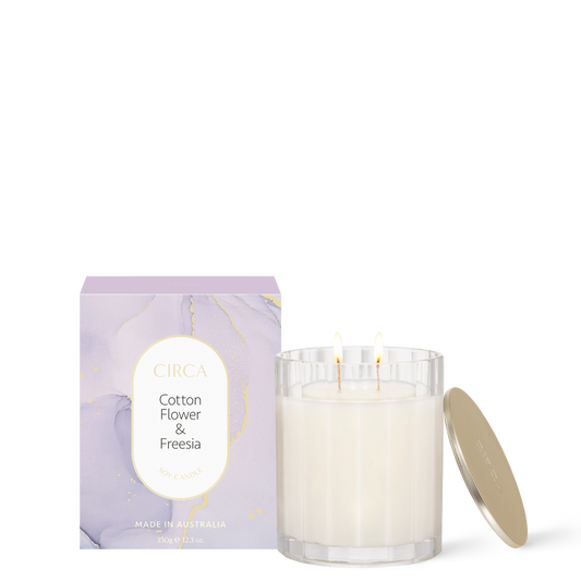 Circa Home Cotton Flower & Freesia 350g Candle